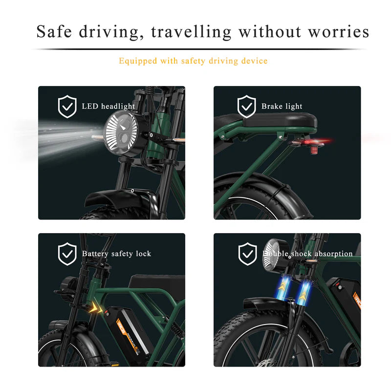 Vélo électrique RCB G19 pour adultes 750 W 48 V