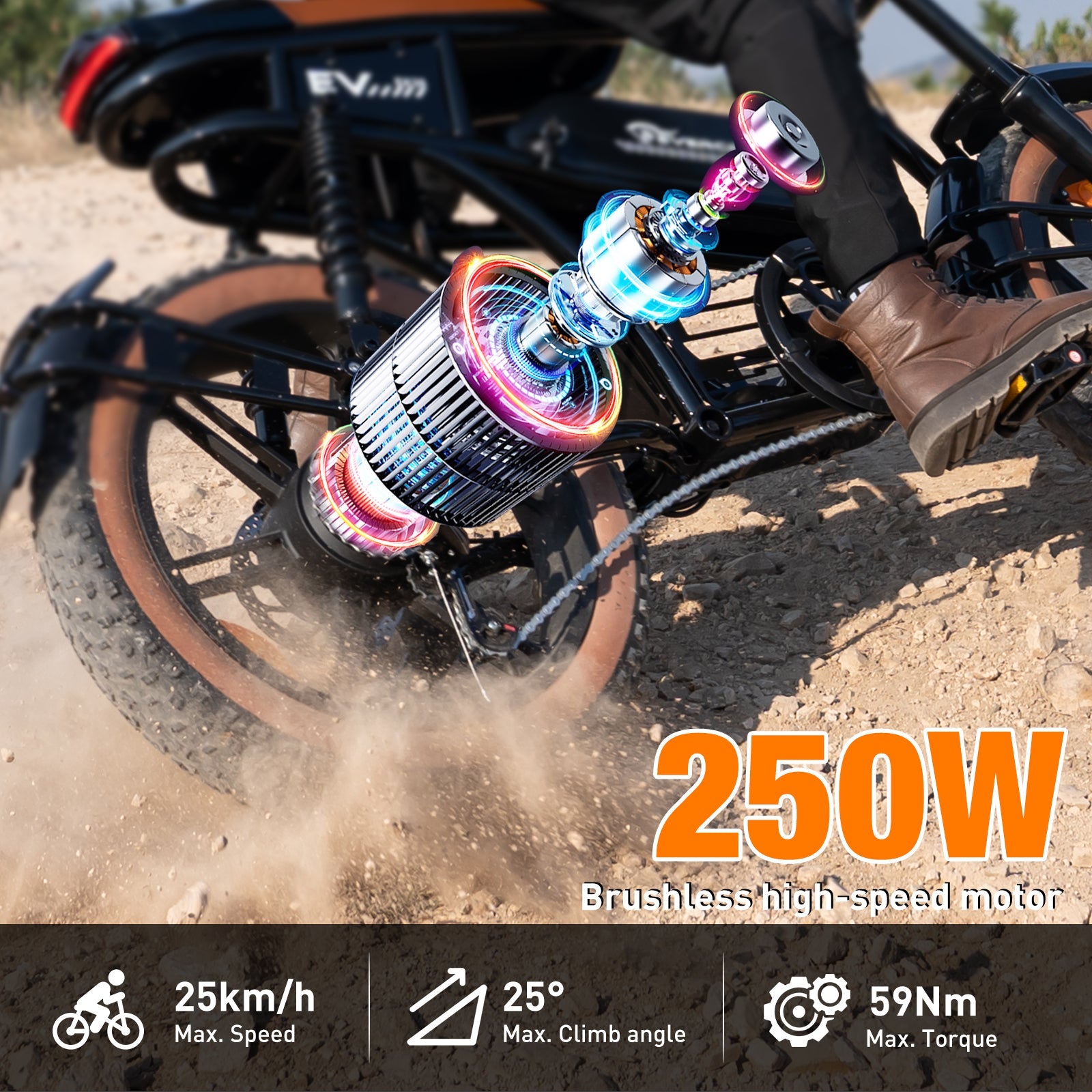 Evercross EK30 Electric Fat Tyre E-Bike for Adults