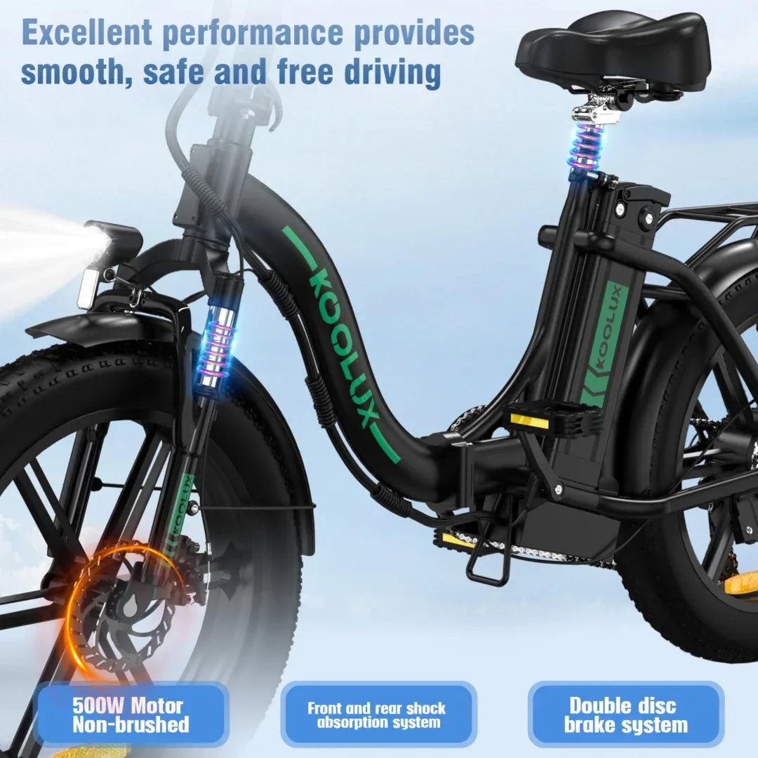 KOOLUX BK6S Fat Tyre Foldable Electric Bike 500W