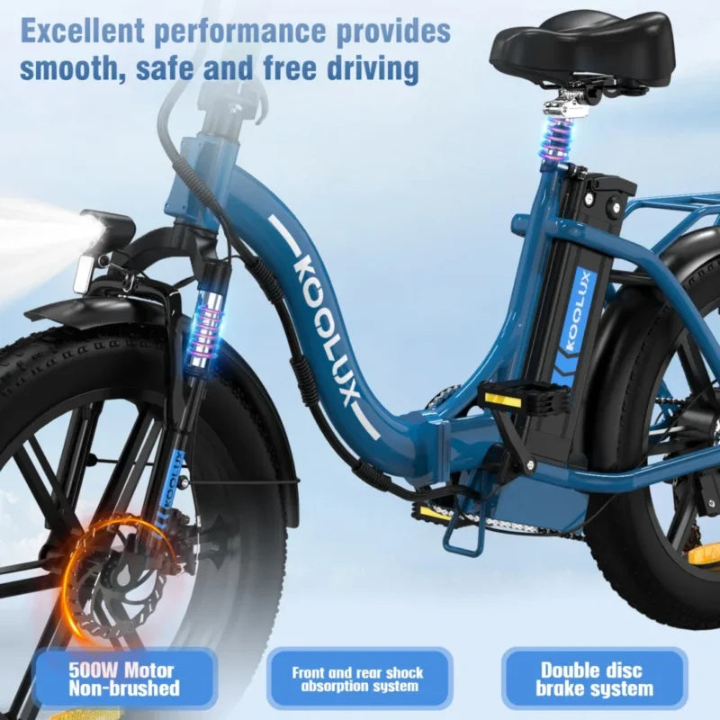 KOOLUX BK6S Fat Tyre Foldable Electric Bike 500W