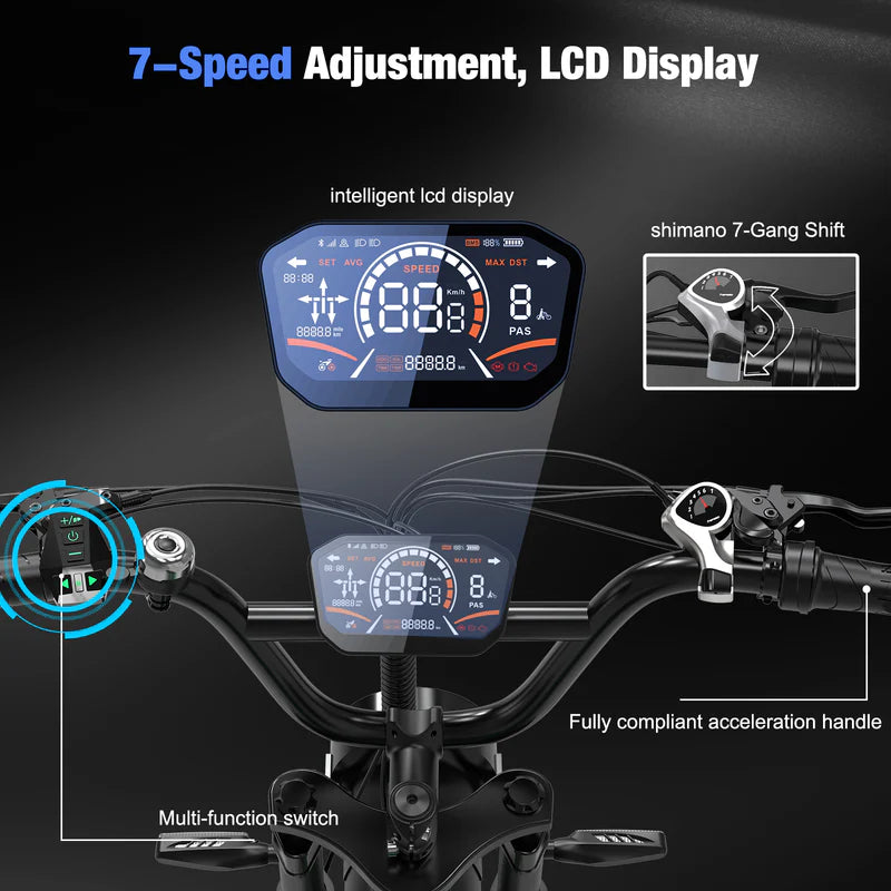 Vélo électrique RCB G19 pour adultes 750 W 48 V