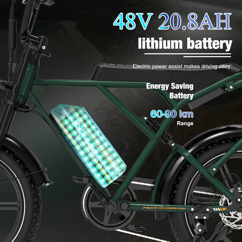 Vélo électrique RCB G19 pour adultes 750 W 48 V