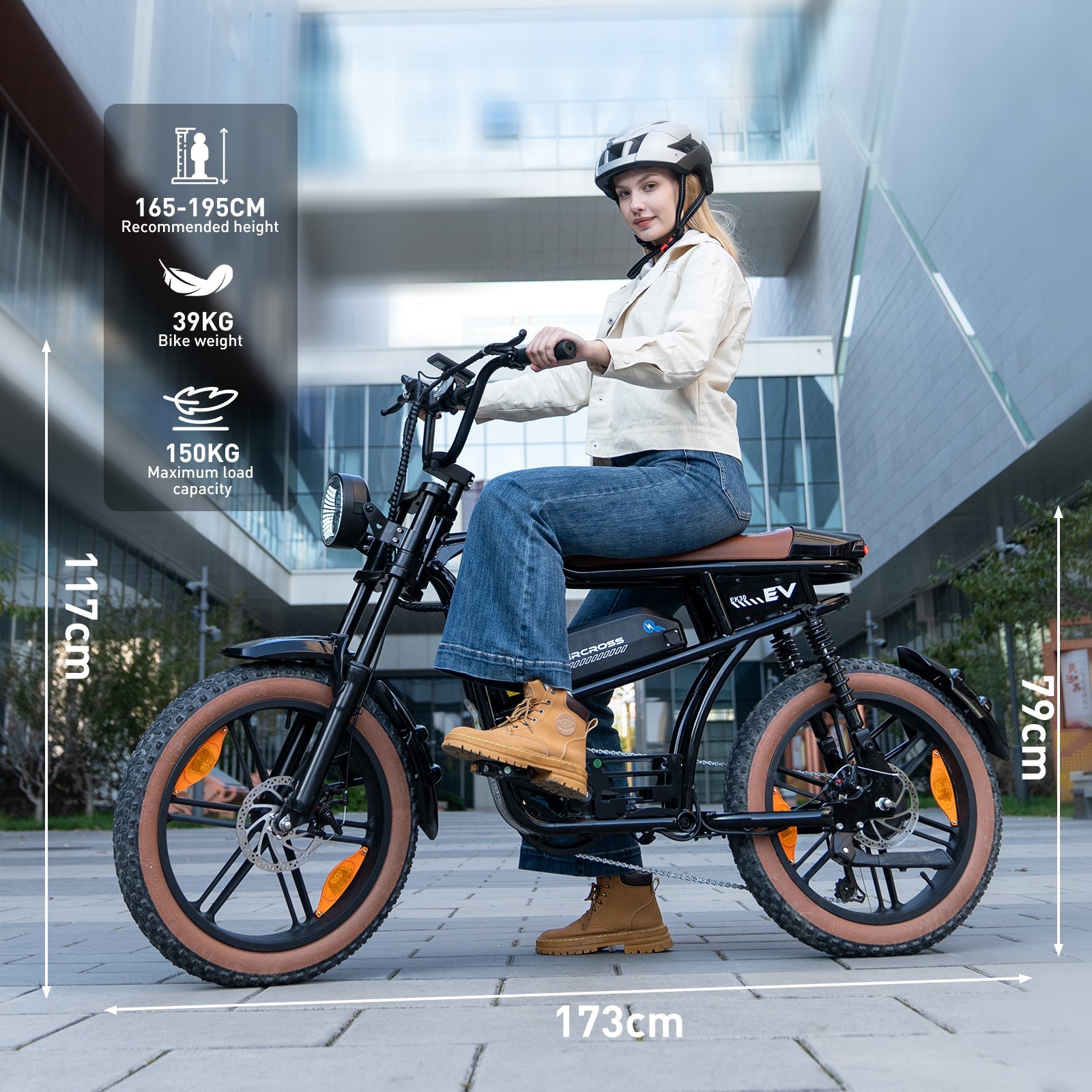 Evercross EK30 Electric Fat Tyre E-Bike for Adults