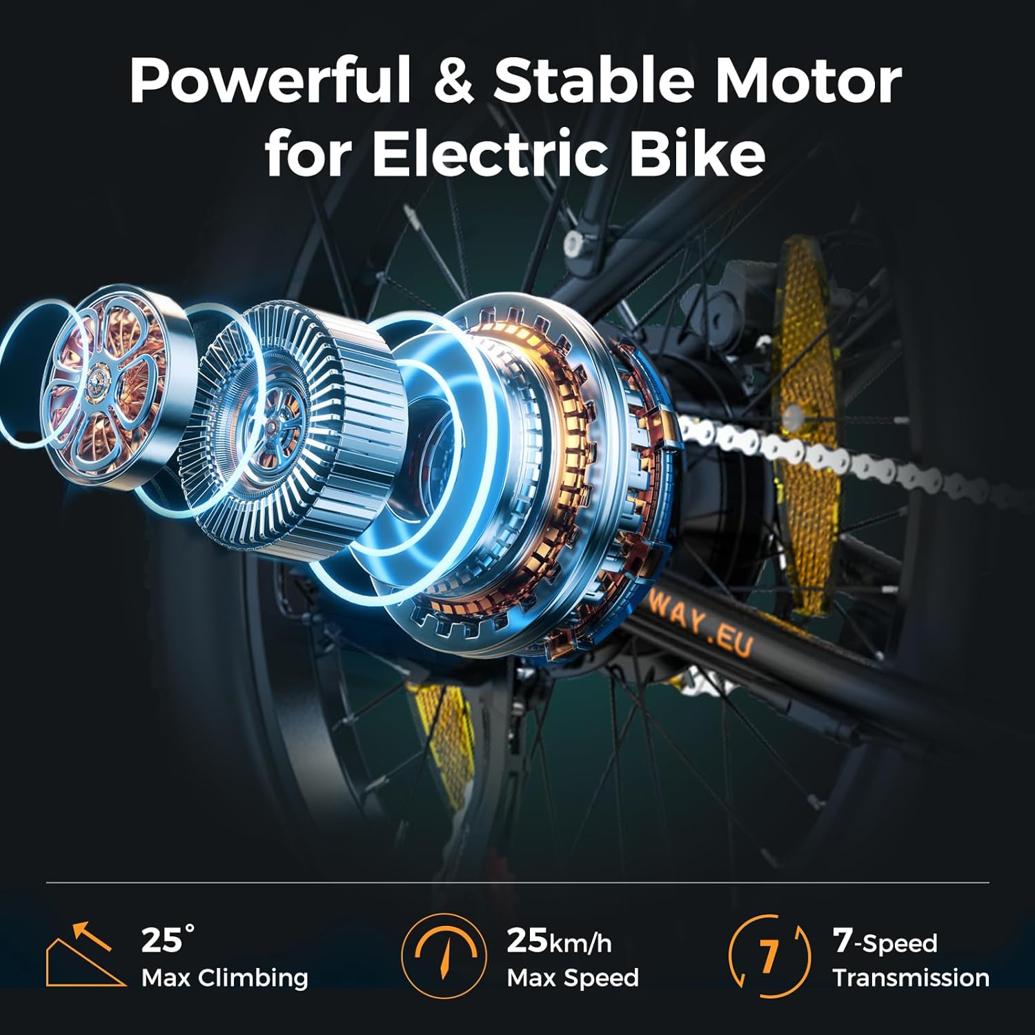 Vélo électrique pliable à gros pneus HITWAY BK11 36 V, 350 W