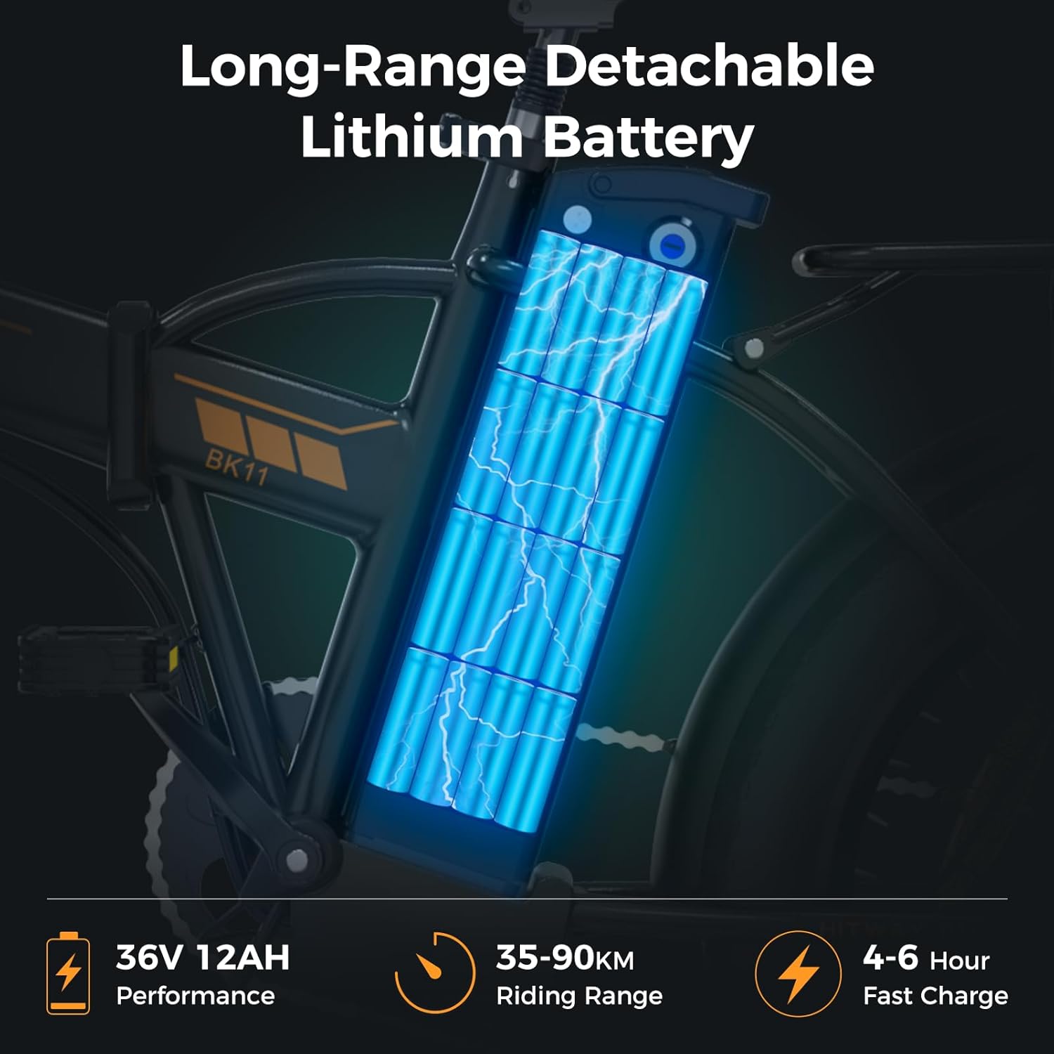 Vélo électrique pliable à gros pneus HITWAY BK11 36 V, 350 W