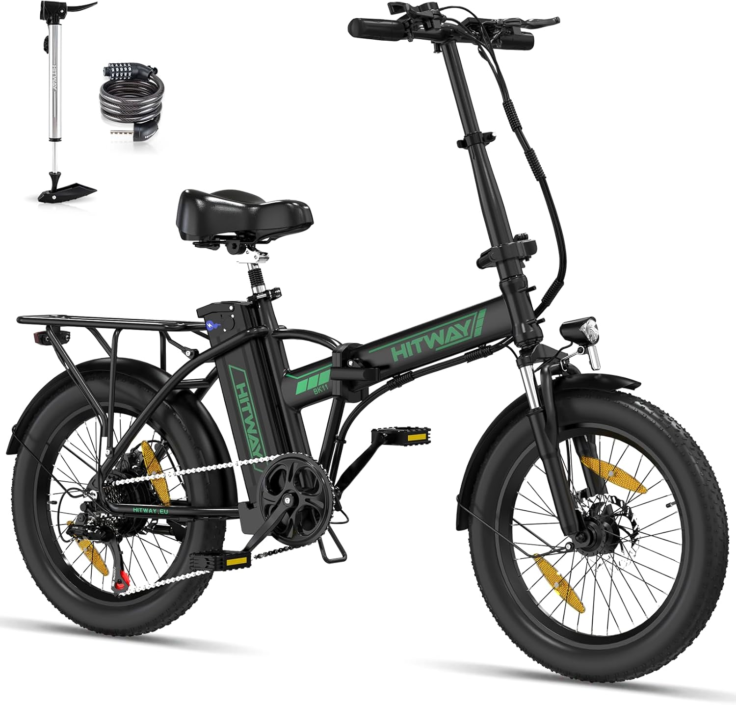 Vélo électrique pliable à gros pneus HITWAY BK11 36 V, 350 W