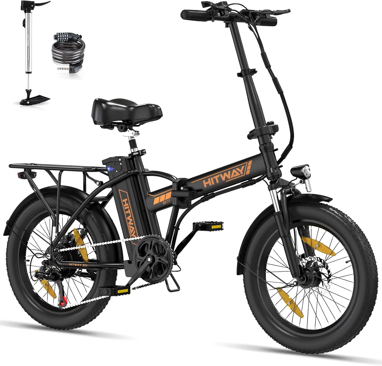 Vélo électrique pliable à gros pneus HITWAY BK11 36 V, 350 W