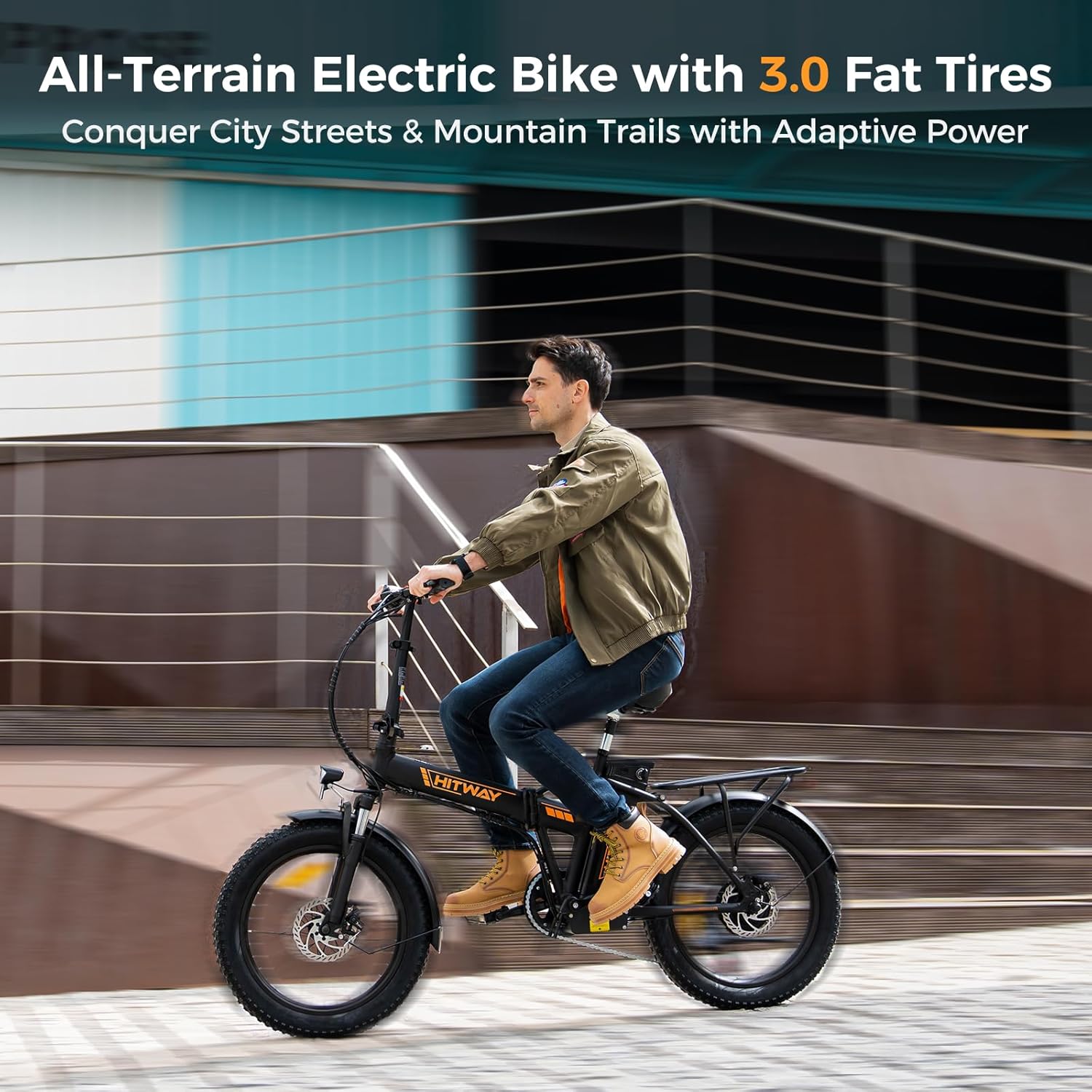 Vélo électrique pliable à gros pneus HITWAY BK11 36 V, 350 W