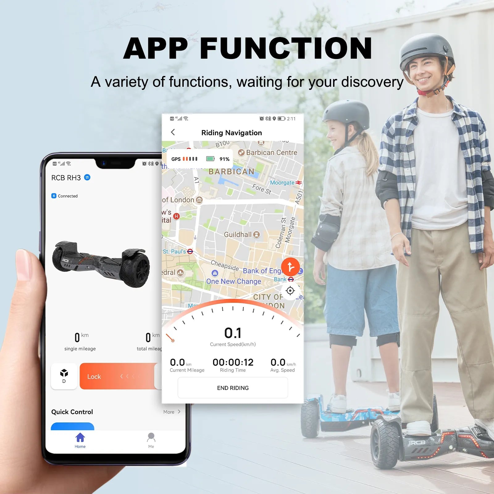 RCB RH3 Self Balance Electric Hoverboards 8.5 Inches