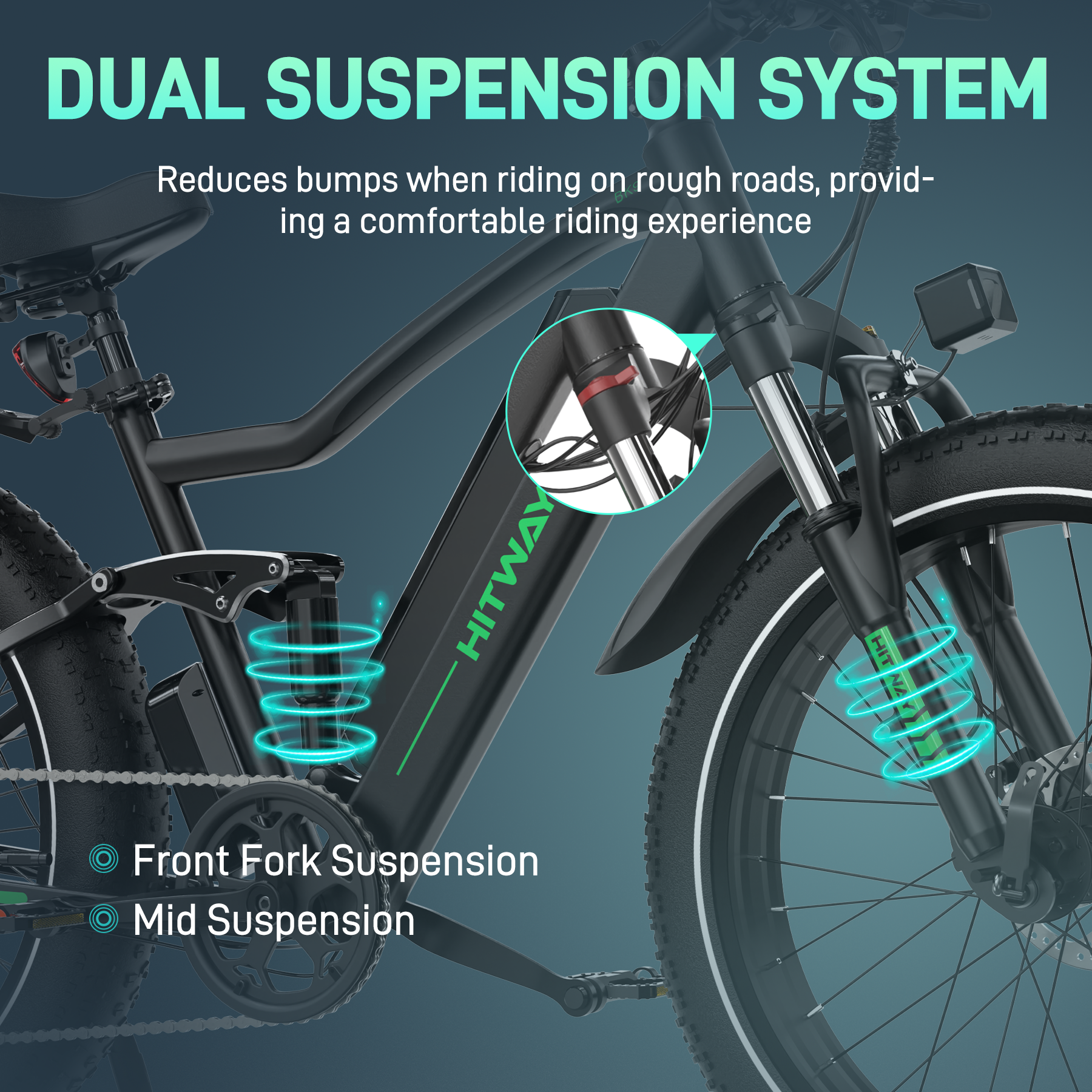 HITWAY BK9S ELECTRIC FAT TYRE MOUNTAIN BIKE