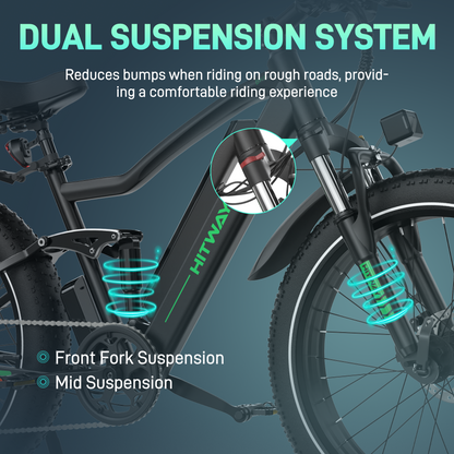 HITWAY BK9S ELECTRIC FAT TYRE MOUNTAIN BIKE