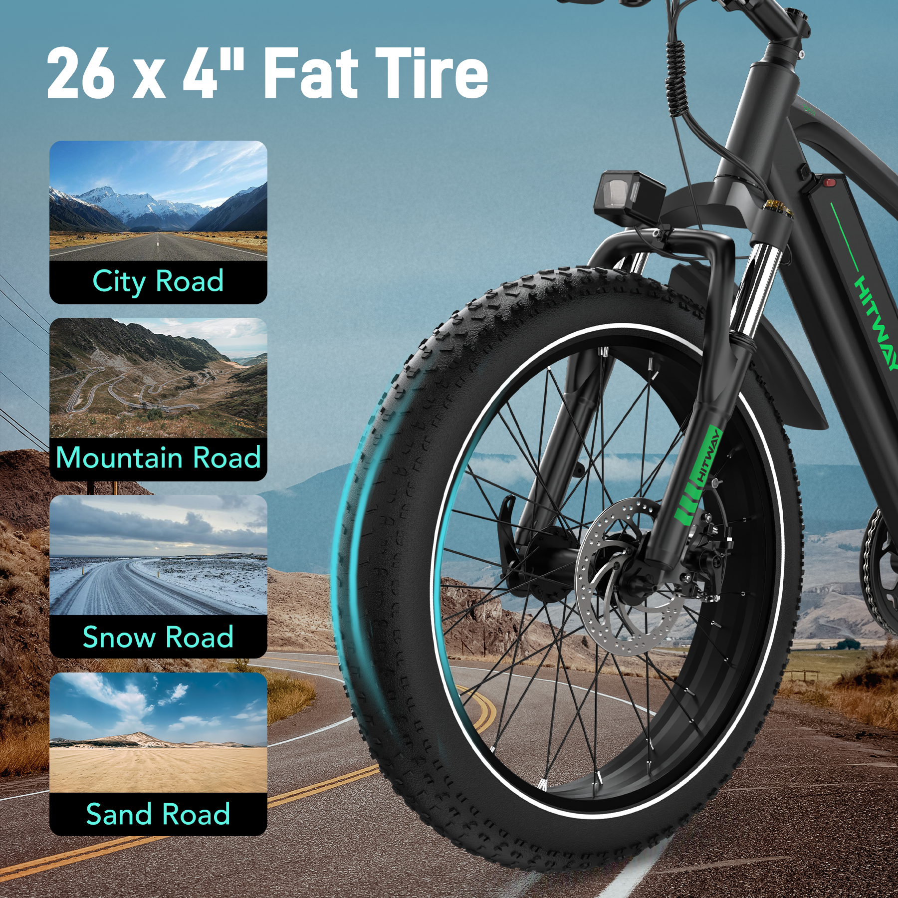 HITWAY BK9S ELECTRIC FAT TYRE MOUNTAIN BIKE