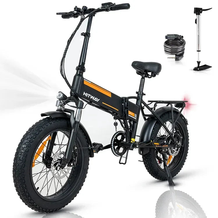 Hitway BK10 Folding Electric Bike, 90 Km Range
