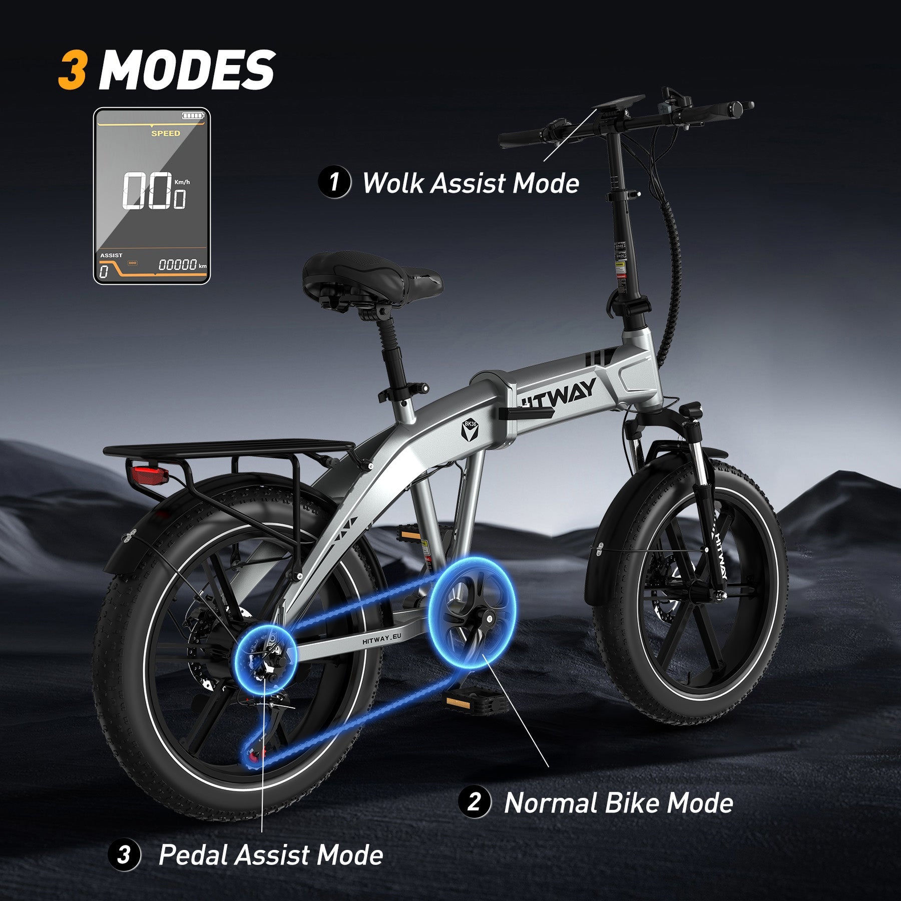 Hitway BK36 Folding Electric Bike 500W
