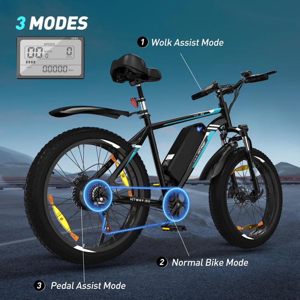 Vélo électrique à gros pneus HITWAY BK15 500 W 48 V