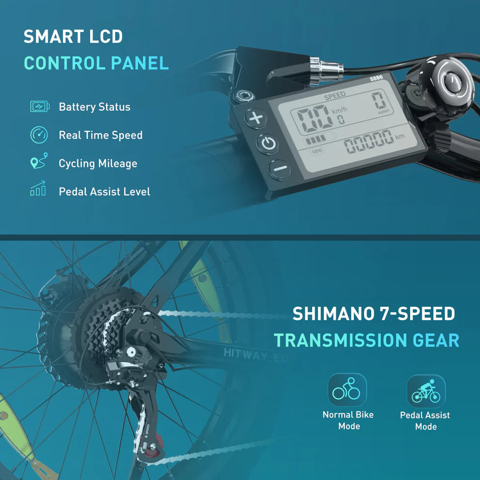 Vélo électrique à gros pneus HITWAY BK15 500 W 48 V