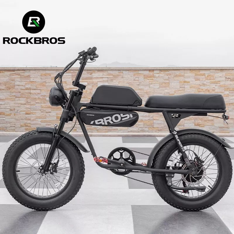 Sacoche de vélo électrique Rockbros pour tube supérieur, sacoche de rangement grande capacité 4,5 L