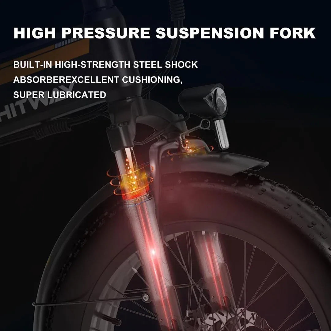 Hitway BK10 Folding Electric Bike, 90 Km Range