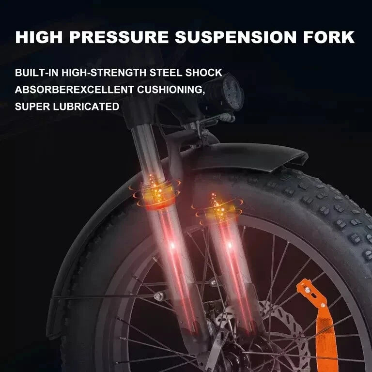 Colorway BK10M 750W Electric Mountain Bike – 20″ Fat-Tire 36V/12Ah US Beach E-Bike